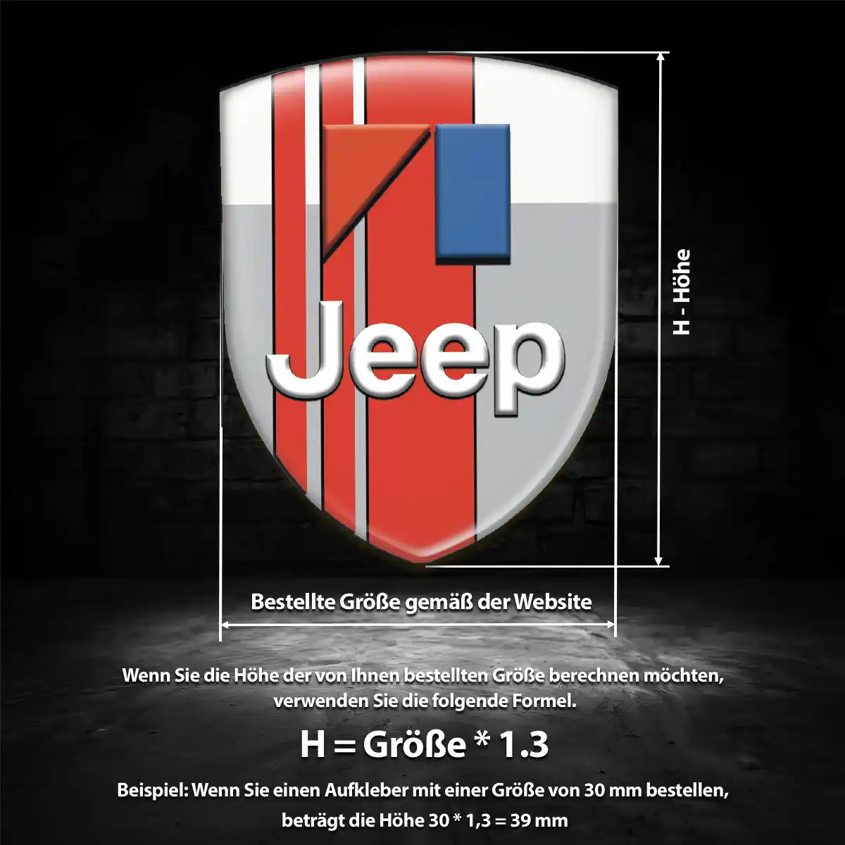 Jeep Aufkleber Wappen Emblem Luxus-Edition