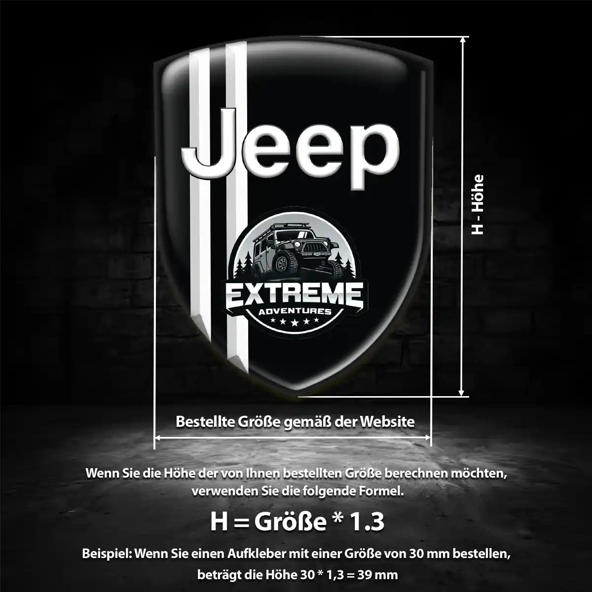 Jeep Aufkleber Wappen Emblem Modernes Design