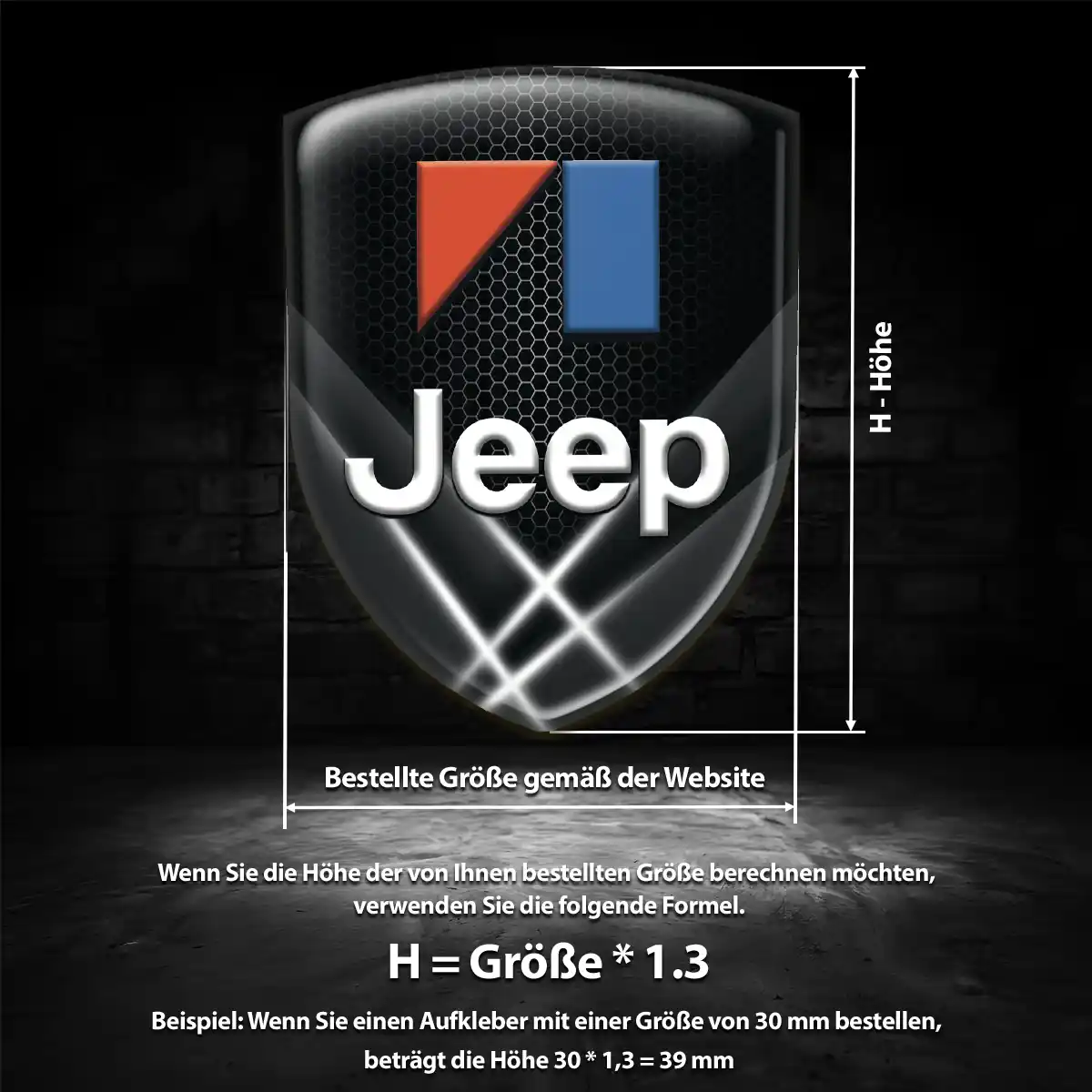 Jeep Aufkleber Wappen Emblem Tuningfahrzeug