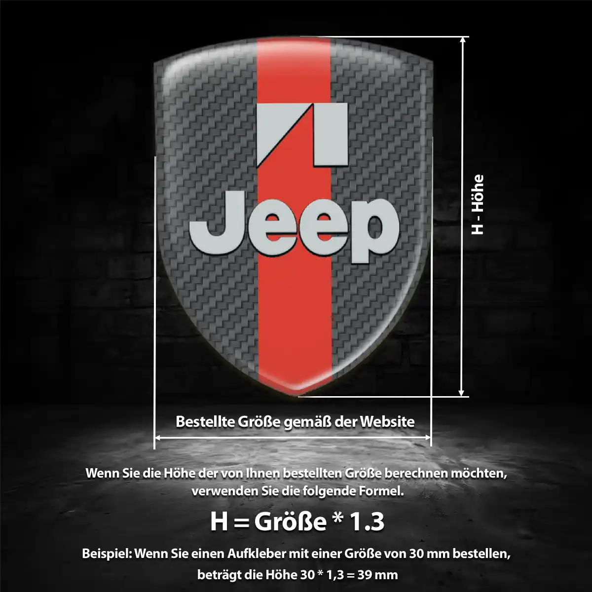 Jeep Aufkleber Wappen Erstklassige Qualität