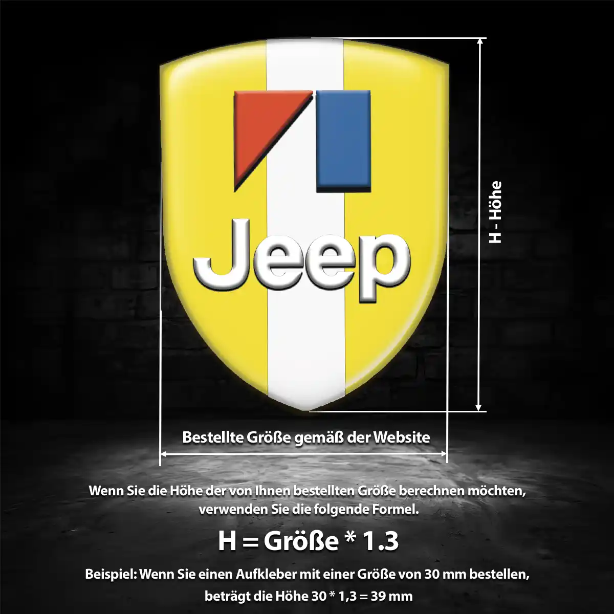 Jeep Aufkleber Wappen Hohe Qualität