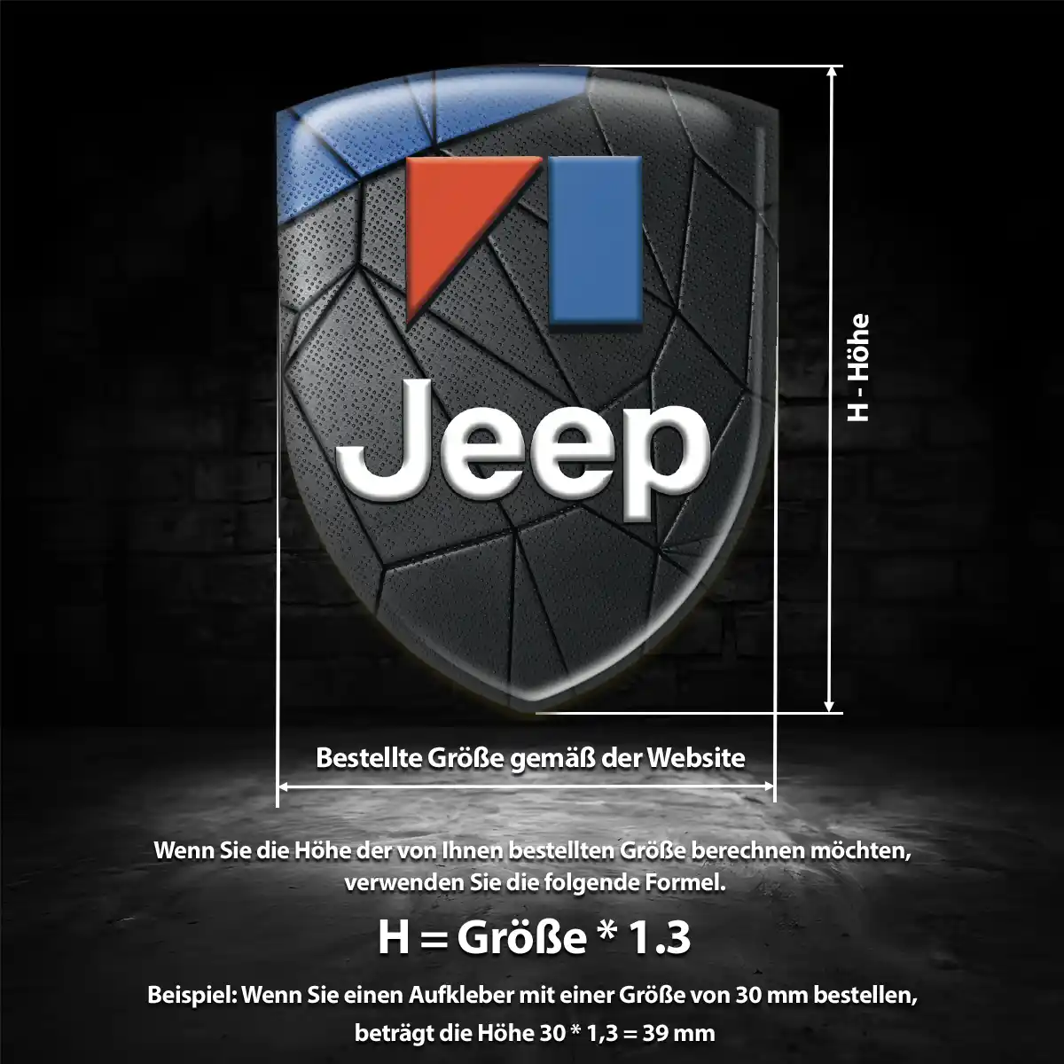 Jeep Aufkleber Wappen Luxus-Edition