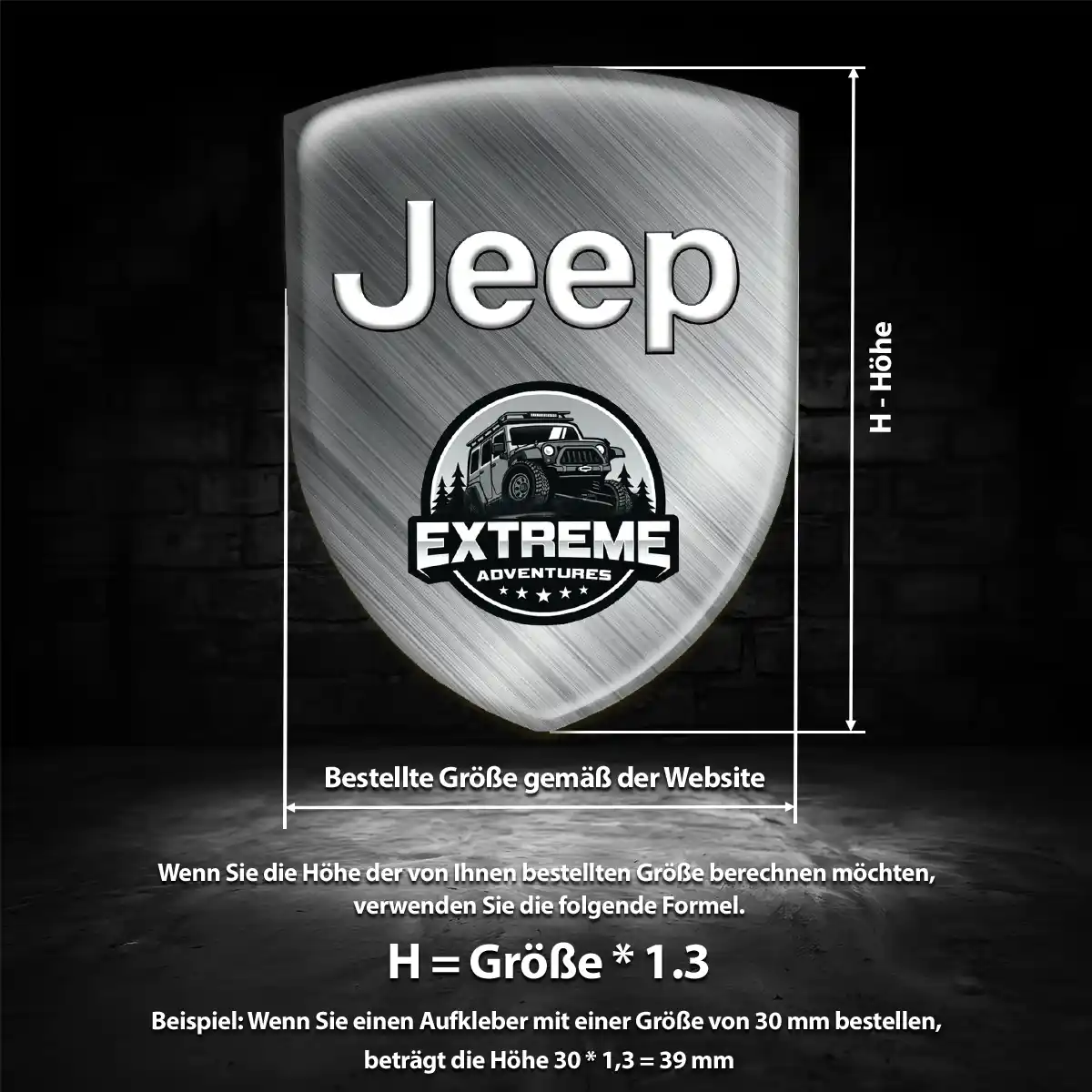 Jeep Aufkleber Wappen Markenedition