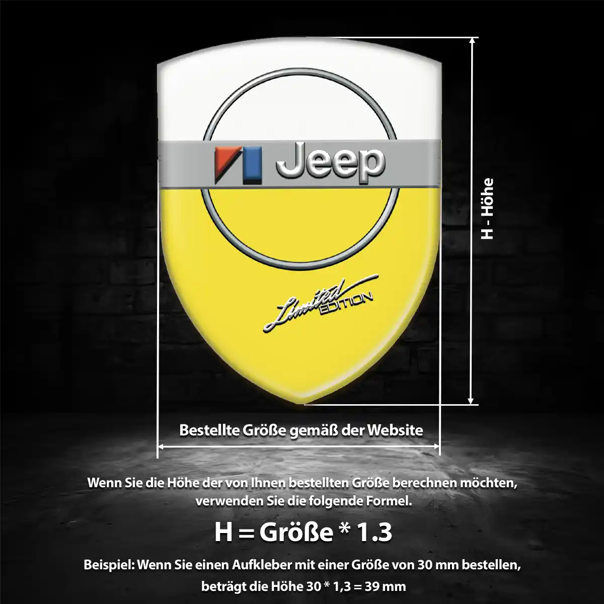 Jeep Aufkleber Wappen Modernes Design