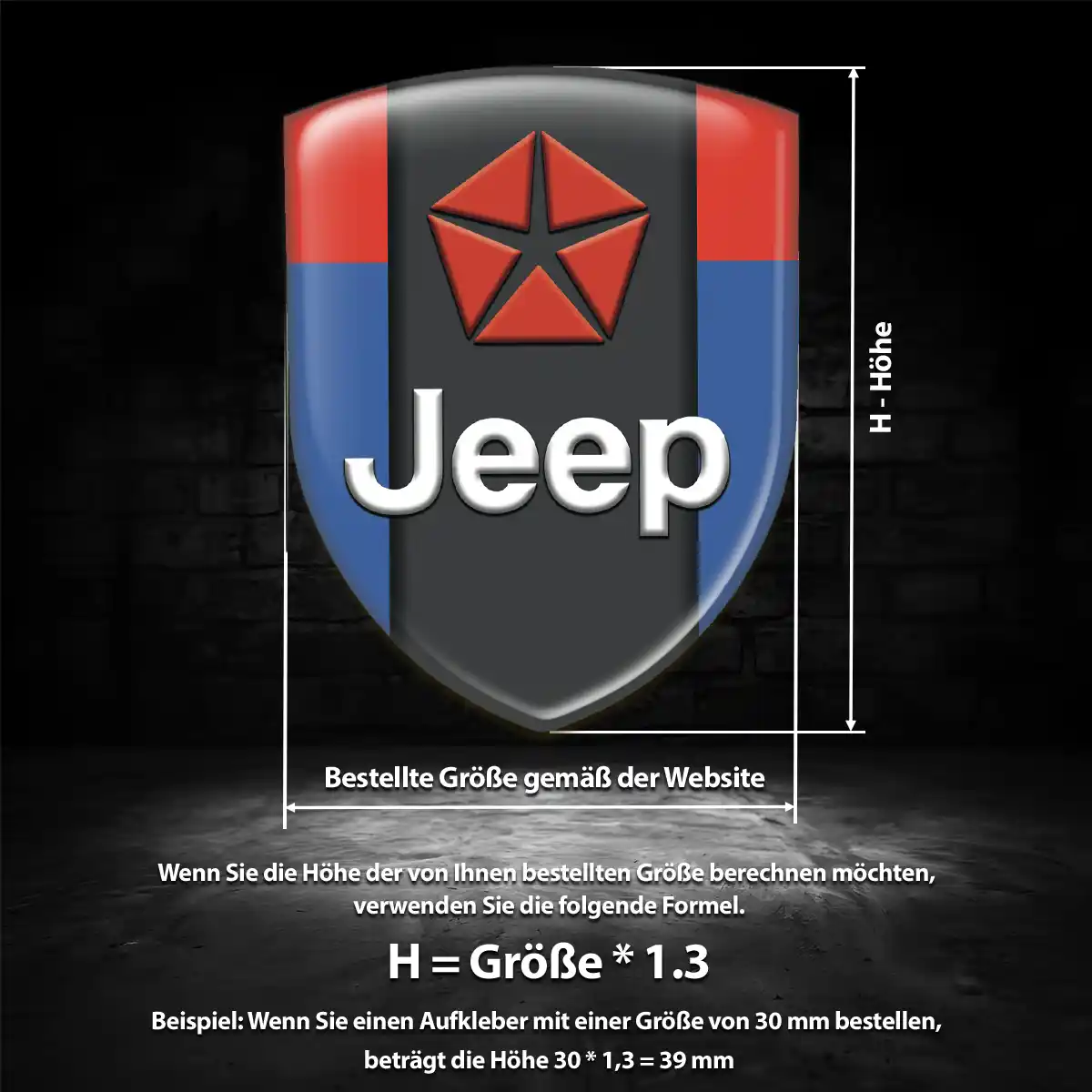 Jeep Aufkleber Wappen Stilvolles Design