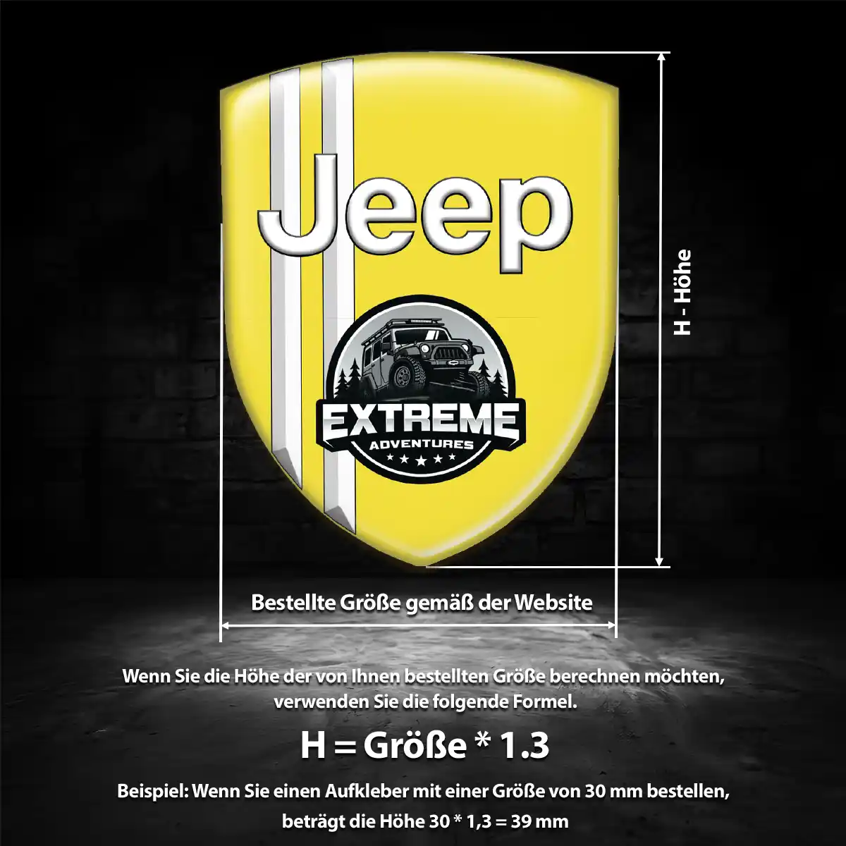 Jeep Aufkleber Wappen Tuningfahrzeug