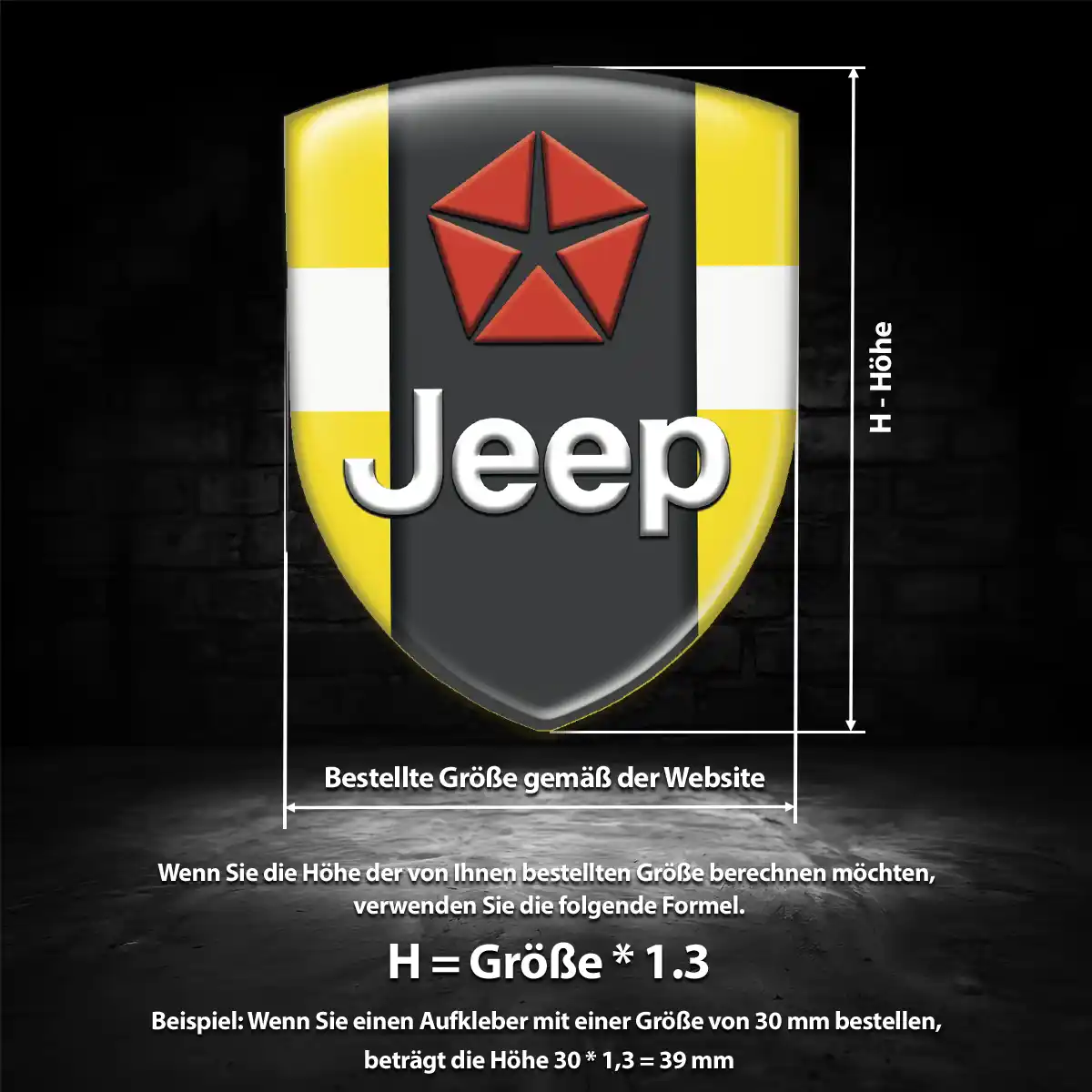 Jeep Emblem Aufkleber Anspruchsvolles Design