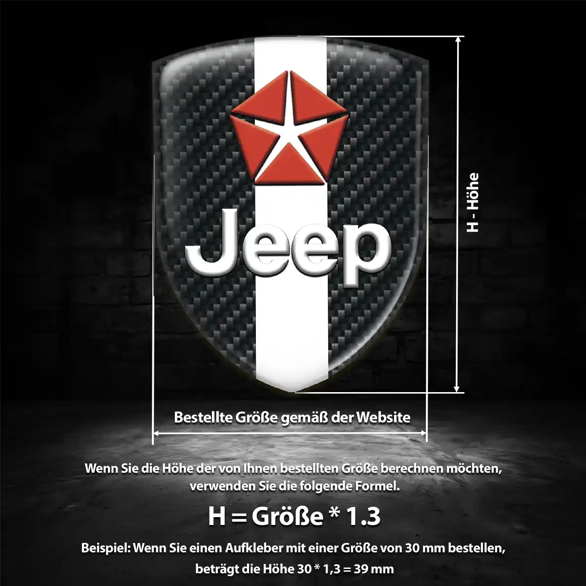 Jeep Emblem Aufkleber Ausdrucksstarkes Design