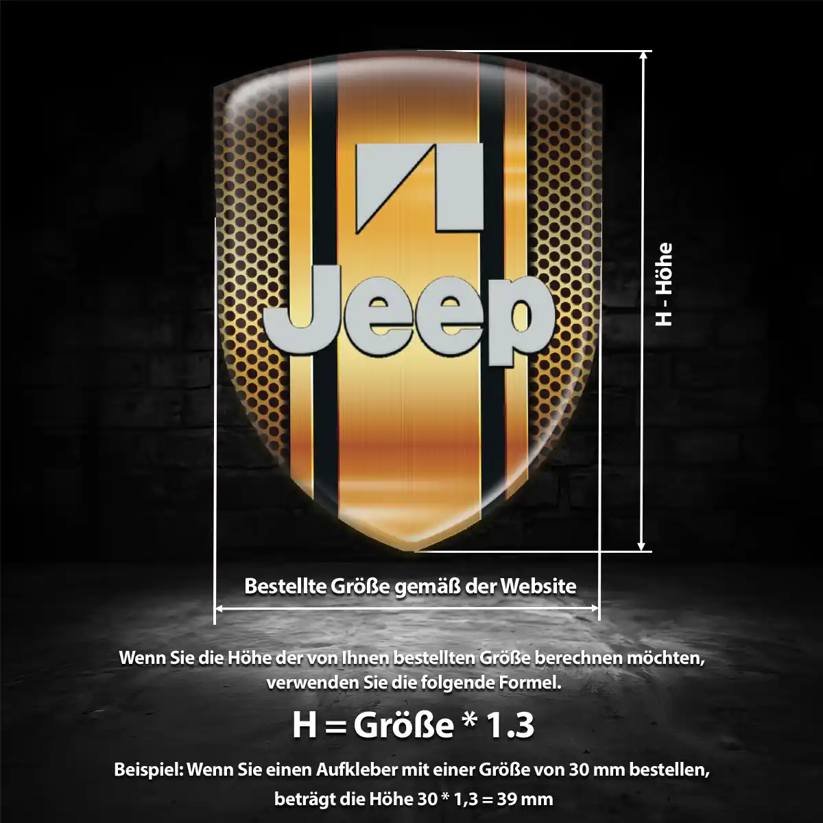 Jeep Emblem Aufkleber Auto Hochwertiges Harz