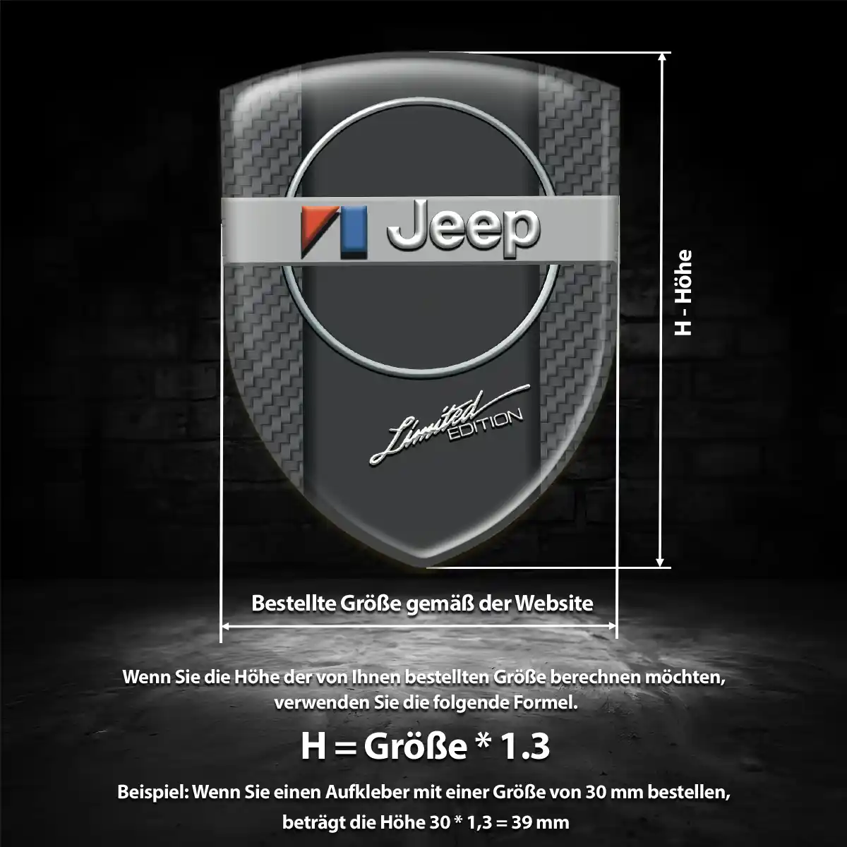 Jeep Emblem Aufkleber Auto Limitierte Auflage