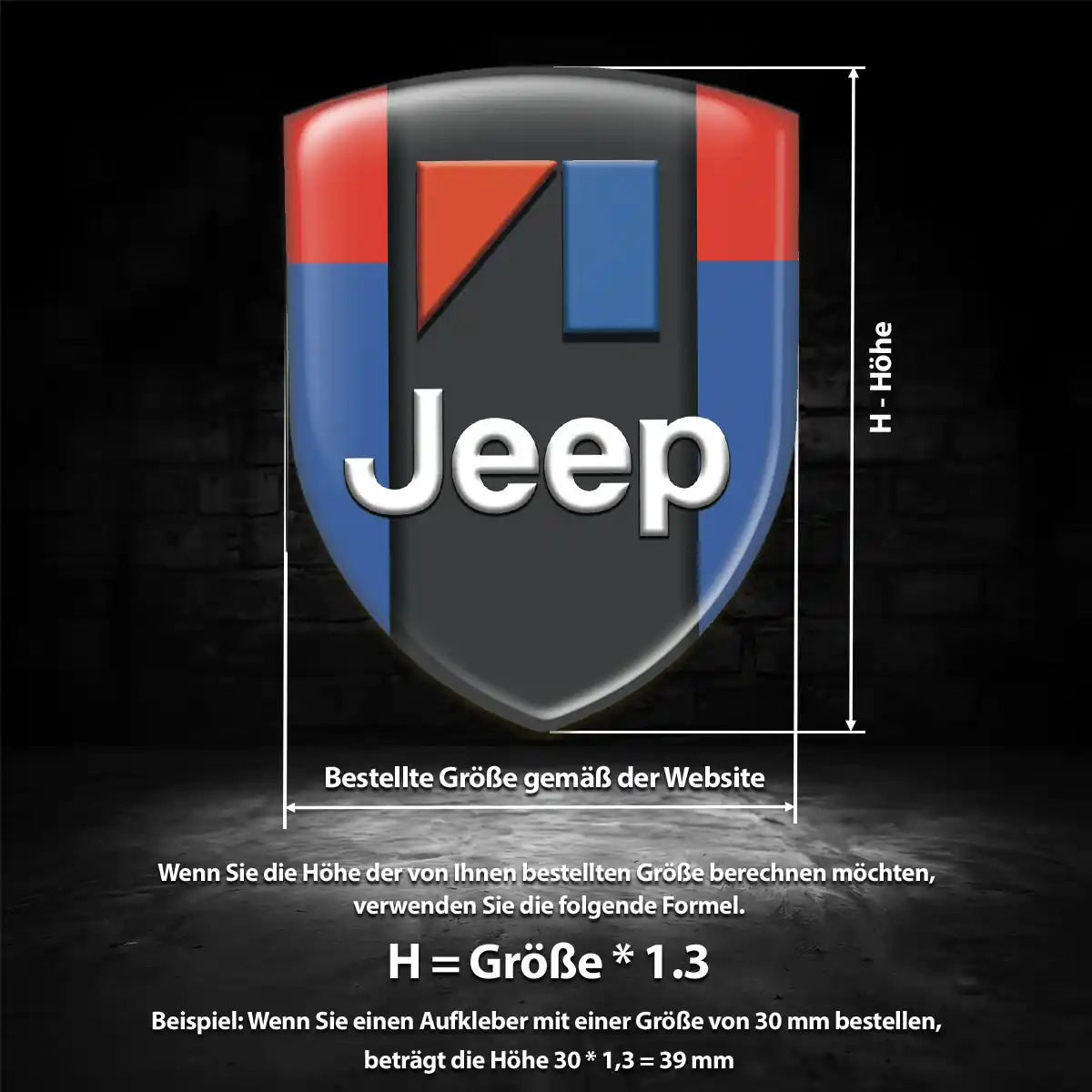 Jeep Emblem Aufkleber Erstklassige Qualität