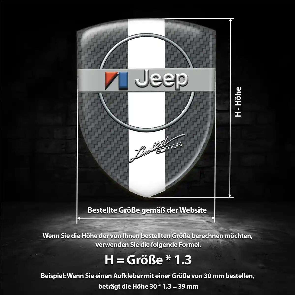 Jeep Emblem Aufkleber Interieurdesign