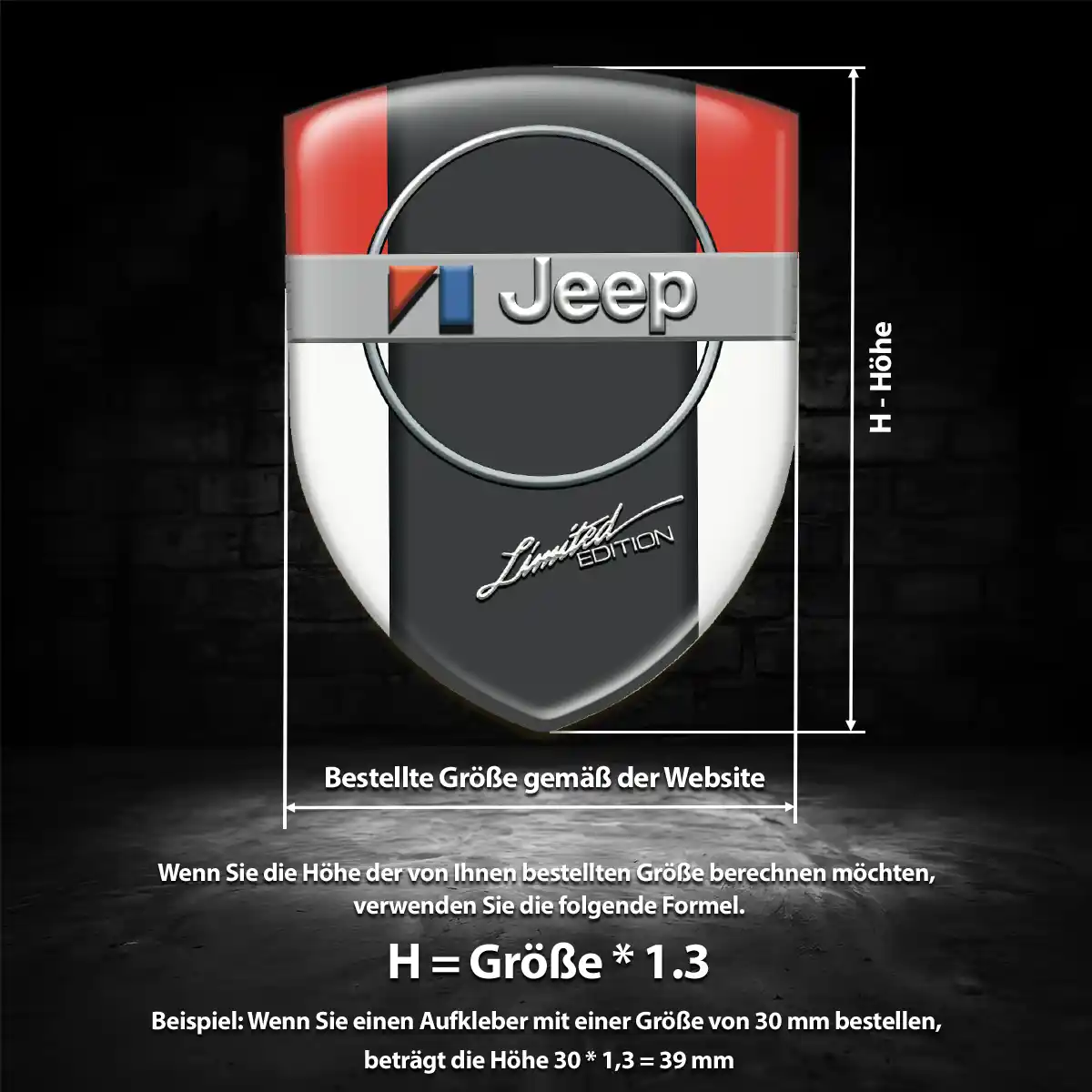 Jeep Emblem Aufkleber Limitierte Auflage