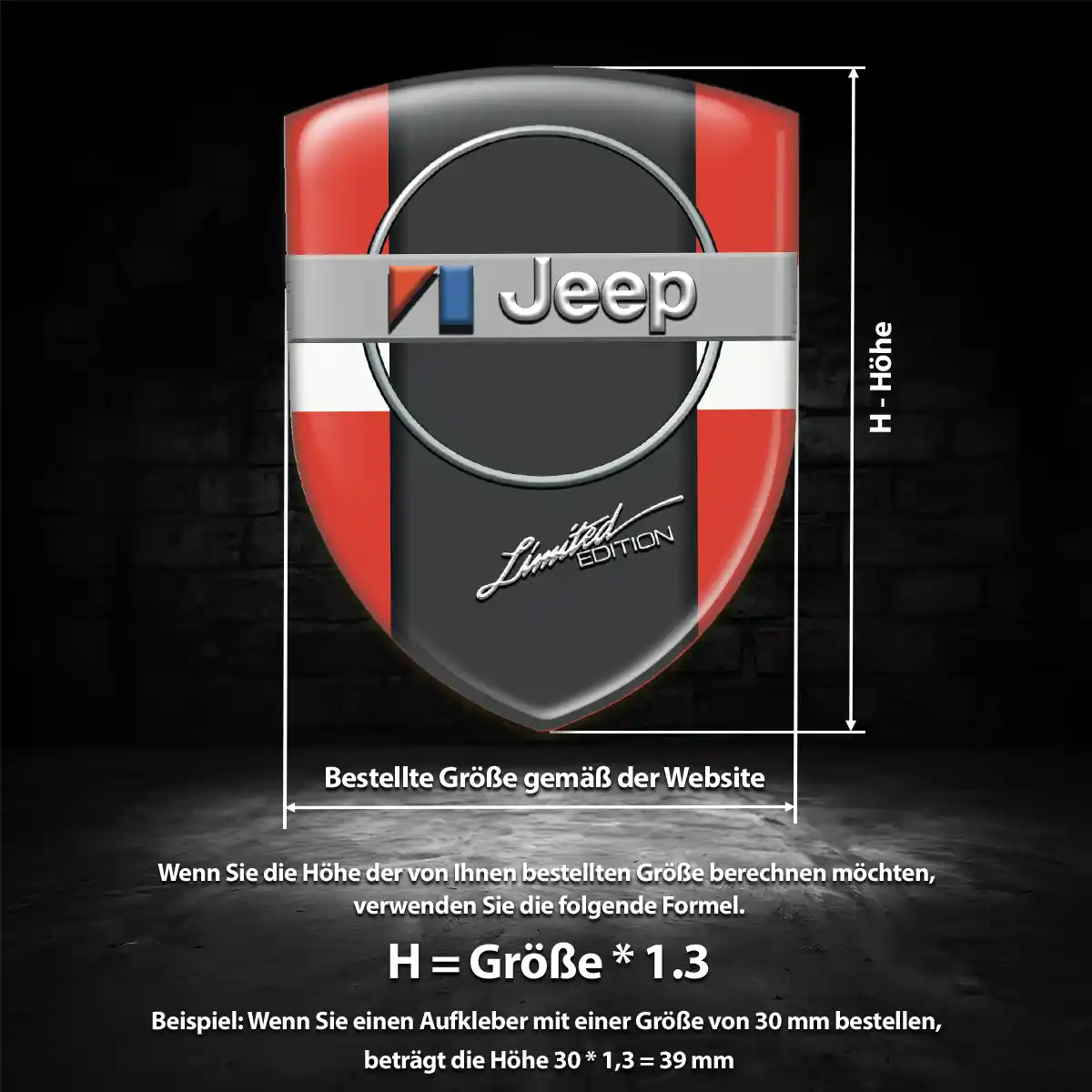 Jeep Emblem Aufkleber Luxus-Edition