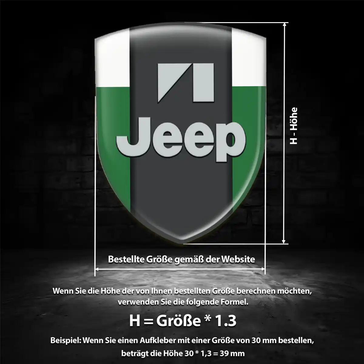 Jeep Emblem Aufkleber Markenedition