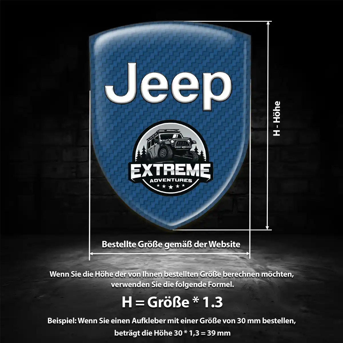 Jeep Emblem Aufkleber Premiumqualität