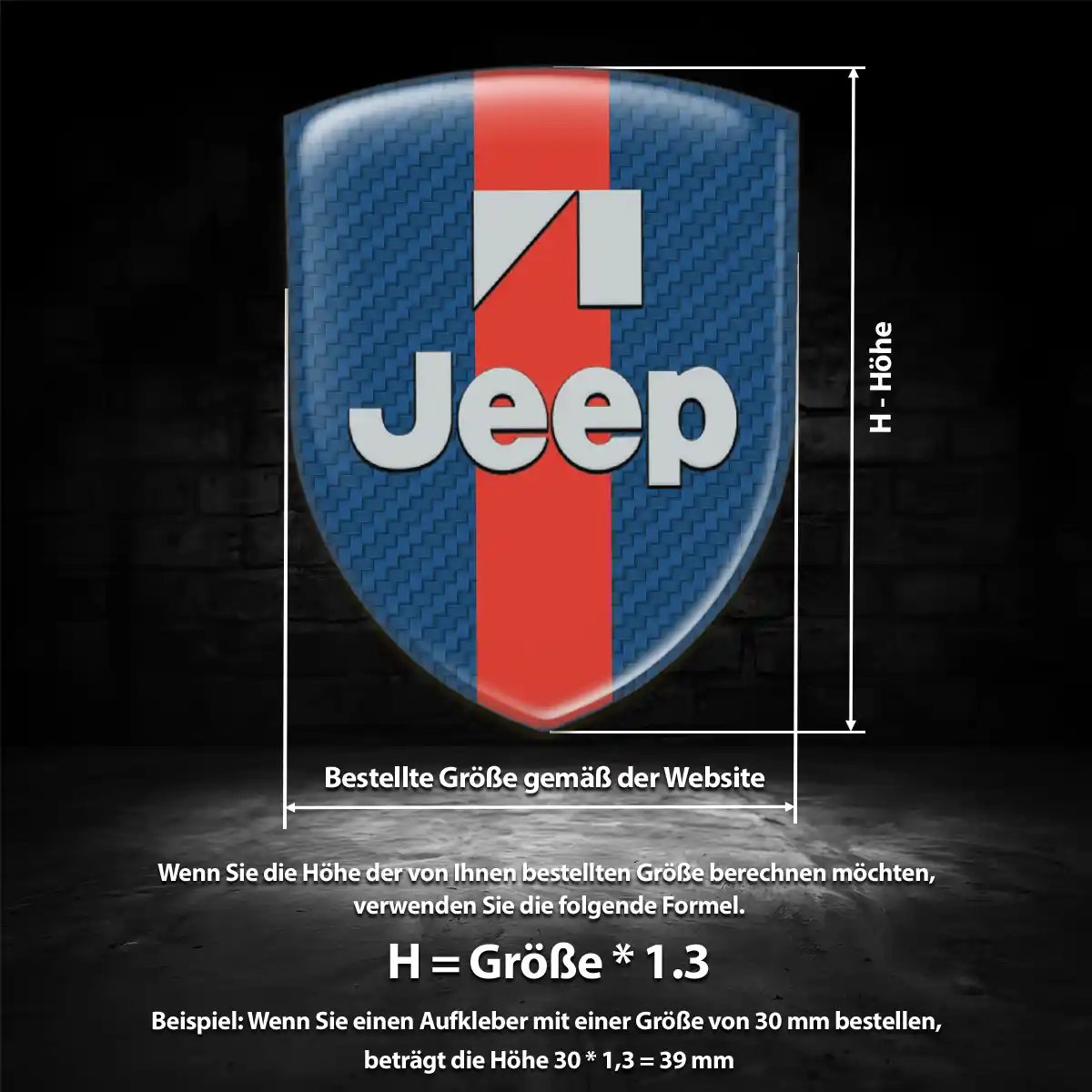 Jeep Emblem Aufkleber Wappen Ausdrucksstarkes Design