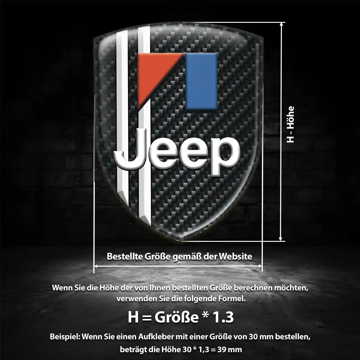 Jeep Emblem Aufkleber Wappen Auto Edles Design
