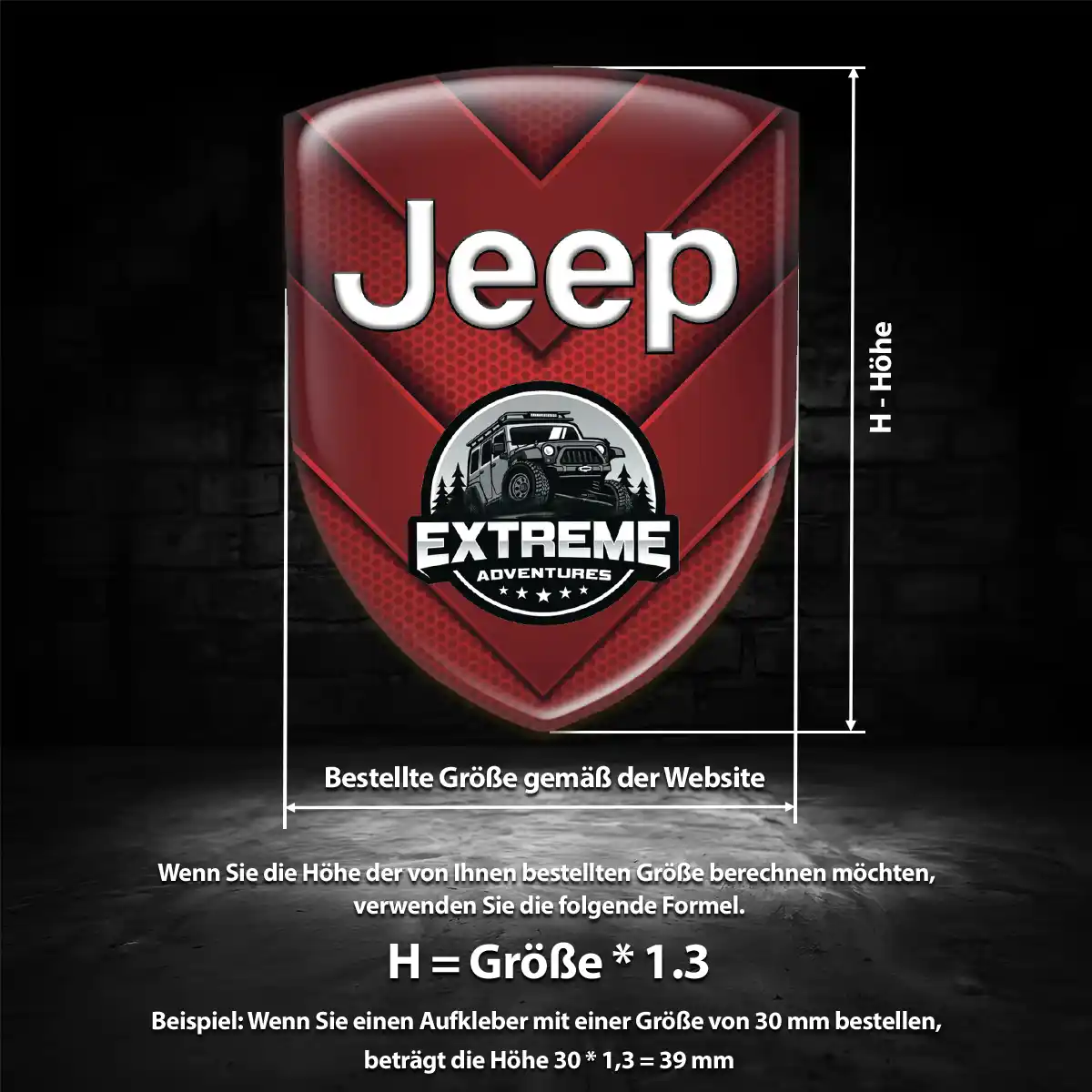Jeep Emblem Aufkleber Wappen Auto Hochwertiges Harz