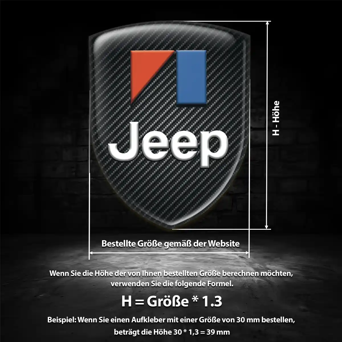 Jeep Emblem Aufkleber Wappen Auto Luxus-Edition