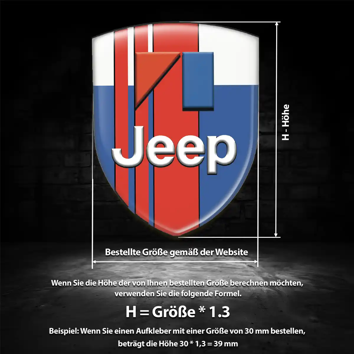 Jeep Emblem Aufkleber Wappen Auto Markenedition