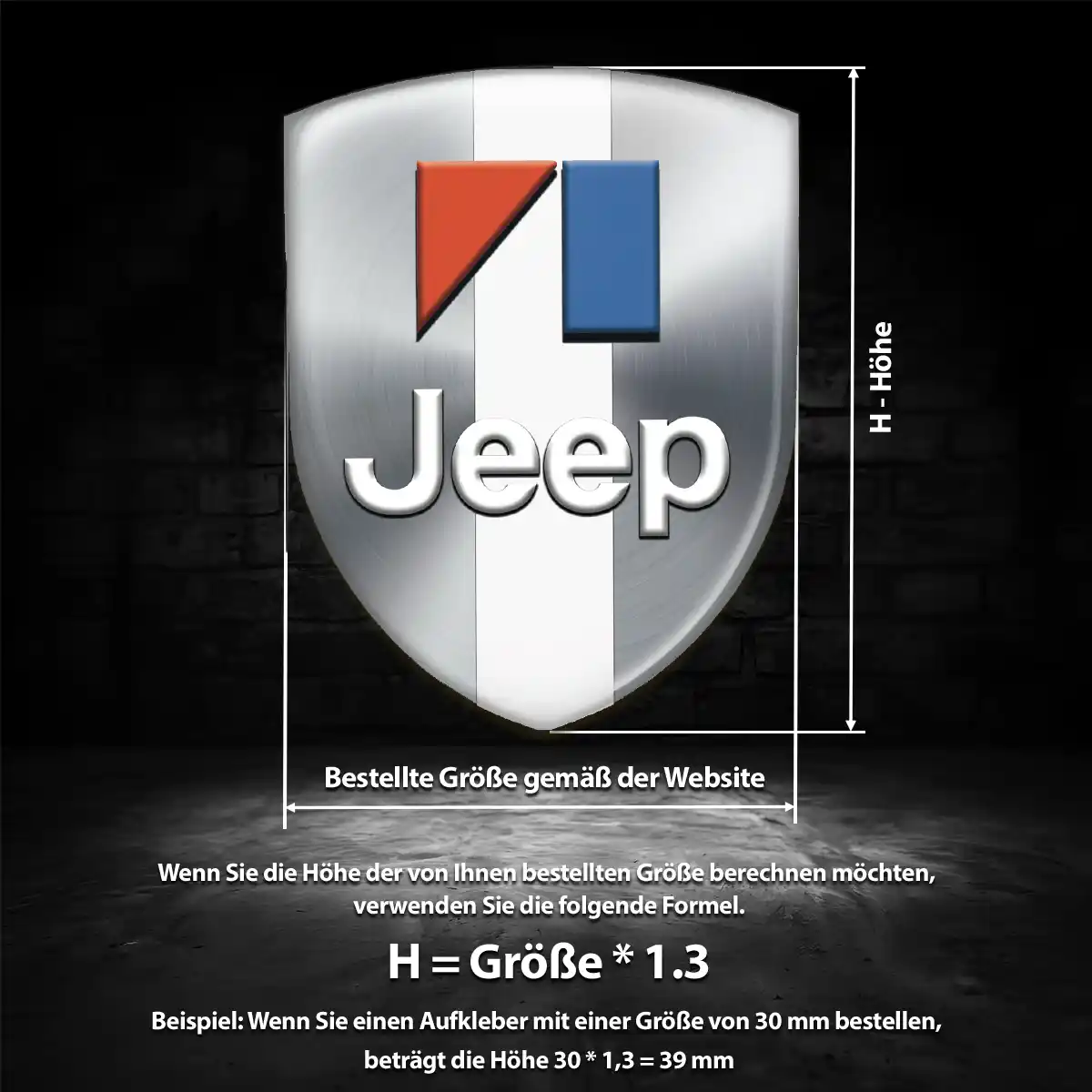 Jeep Emblem Aufkleber Wappen Auto Premiumqualität
