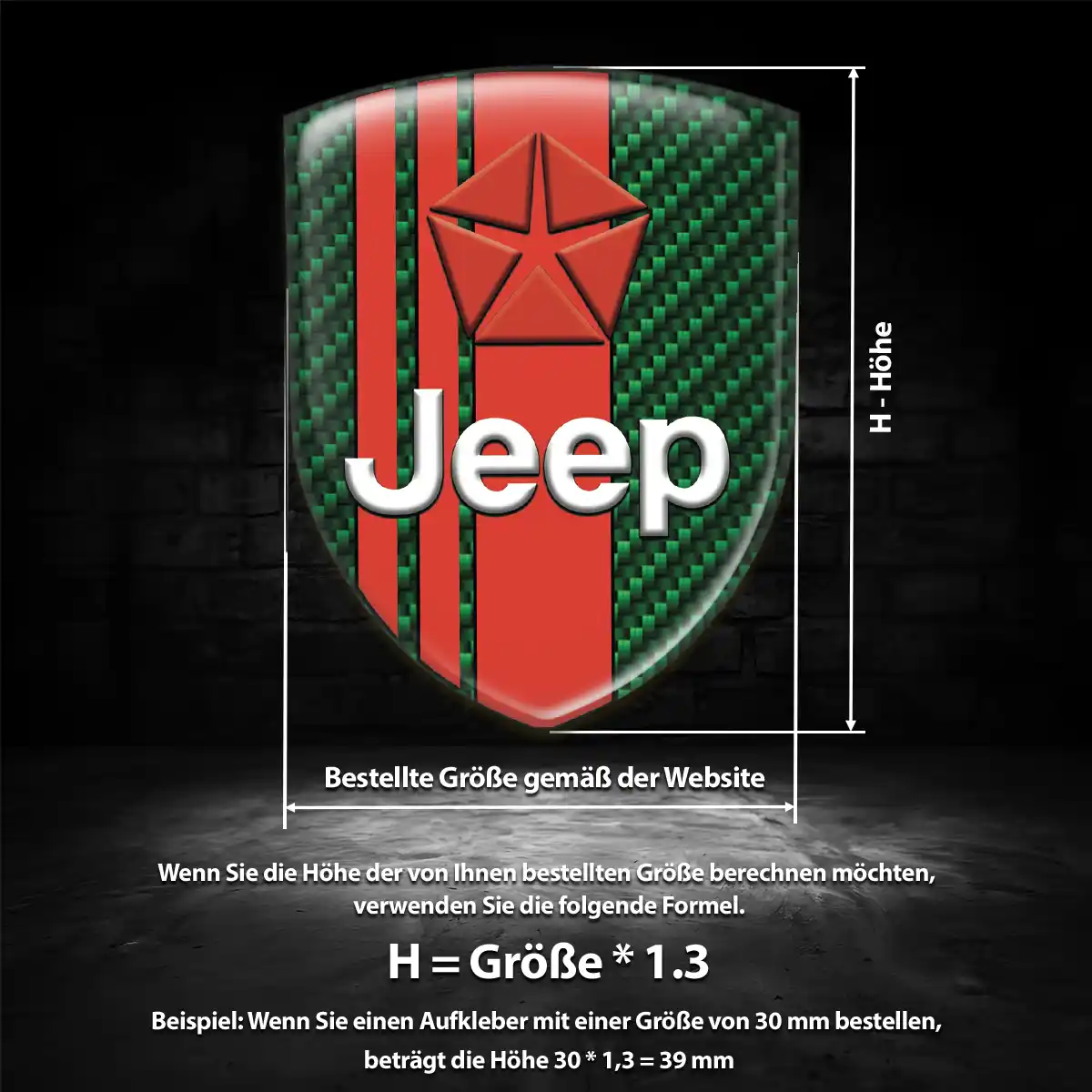 Jeep Emblem Aufkleber Wappen Auto Tuningfahrzeug