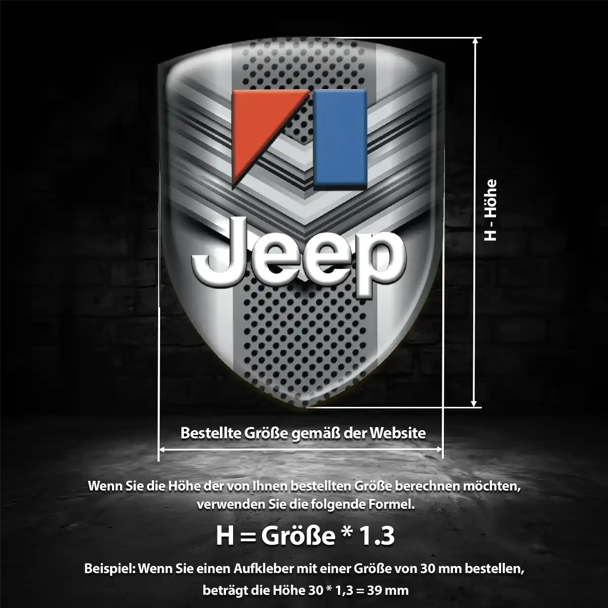 Jeep Emblem Aufkleber Wappen Erstklassige Qualität