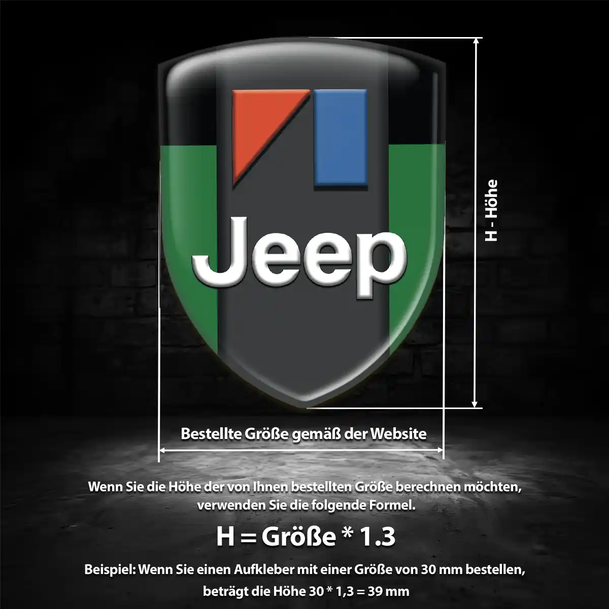 Jeep Emblem Aufkleber Wappen Hohe Qualität
