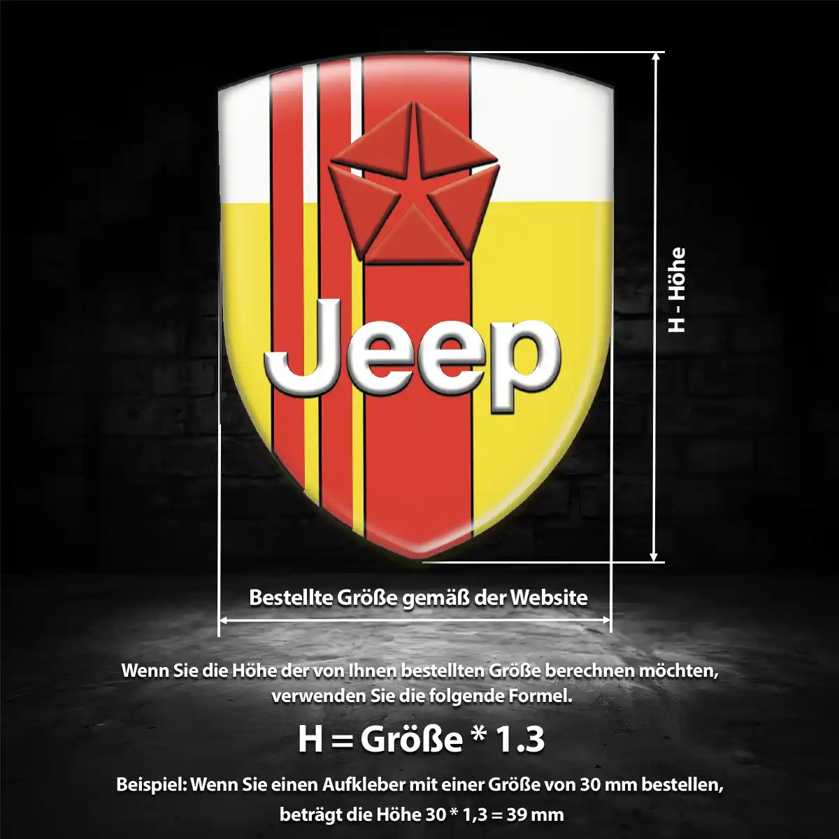 Jeep Emblem Aufkleber Wappen Limitierte Auflage