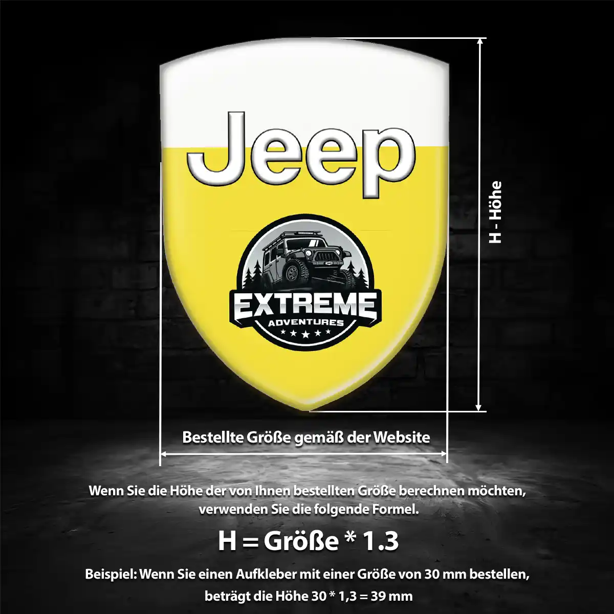 Jeep Emblem Aufkleber Wappen Modernes Design
