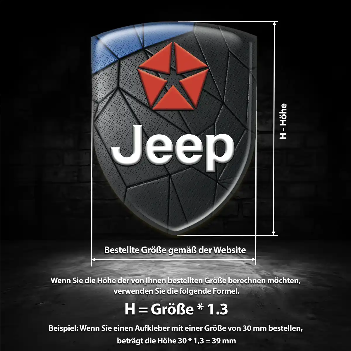 Jeep Emblem Aufkleber Wappen Premiumqualität