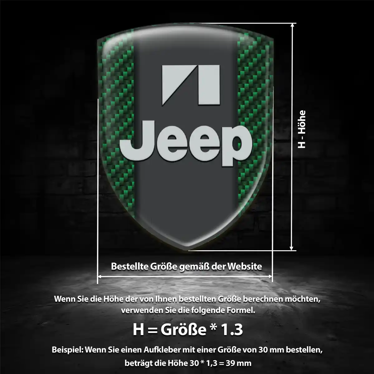 Jeep Emblem Aufkleber Wappen Tuningfahrzeug