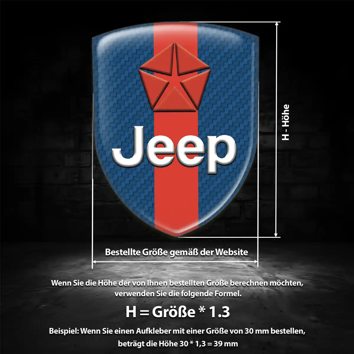 Jeep Emblem Ausdrucksstarkes Design