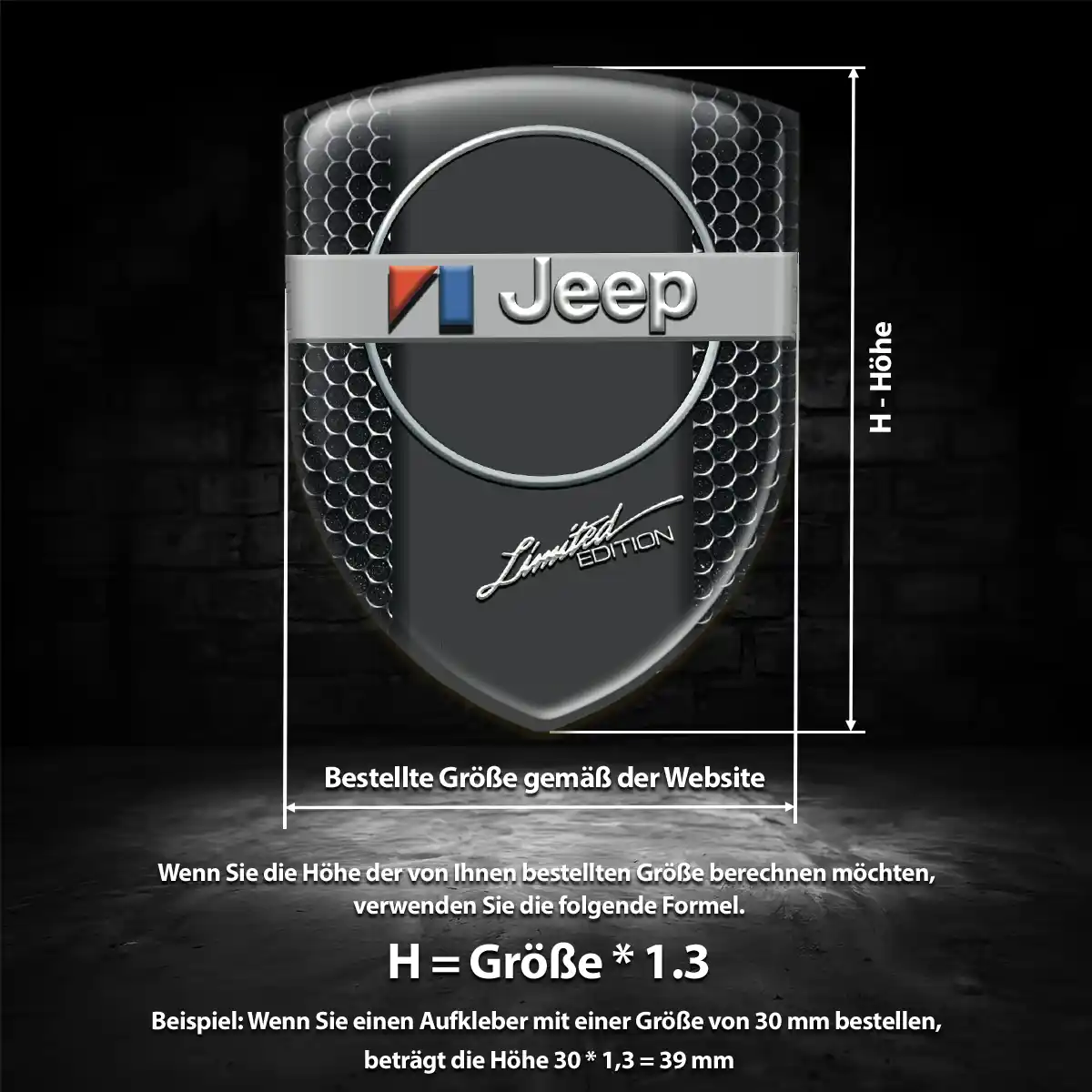 Jeep Emblem Auto Ausdrucksstarkes Design