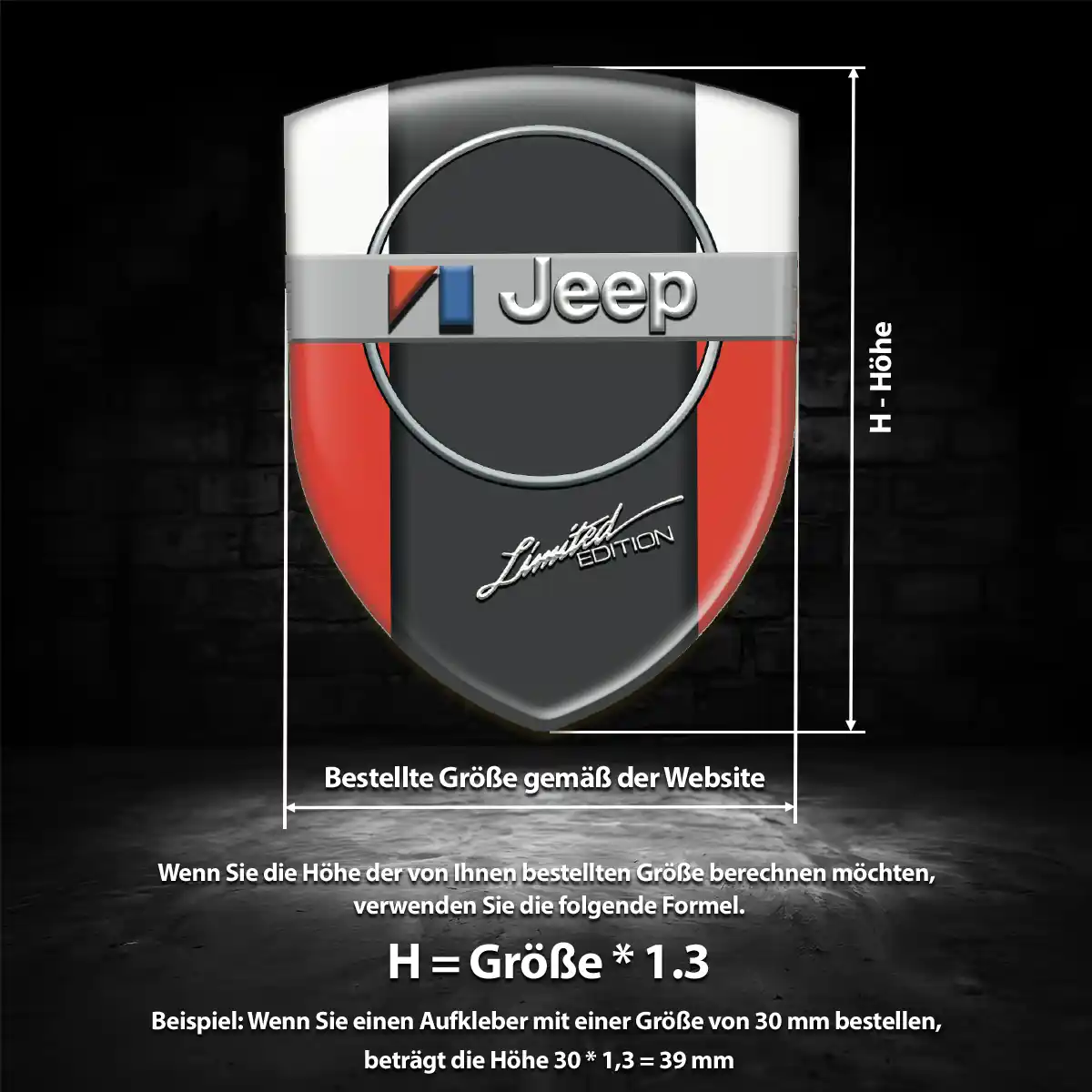 Jeep Emblem Auto Edles Design