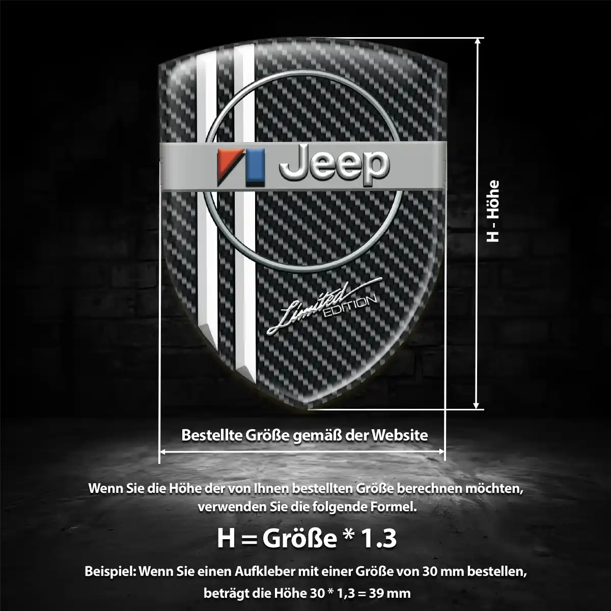 Jeep Emblem Auto Hochwertiges Harz