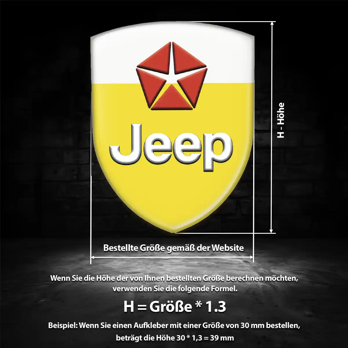 Jeep Emblem Auto Hohe Qualität