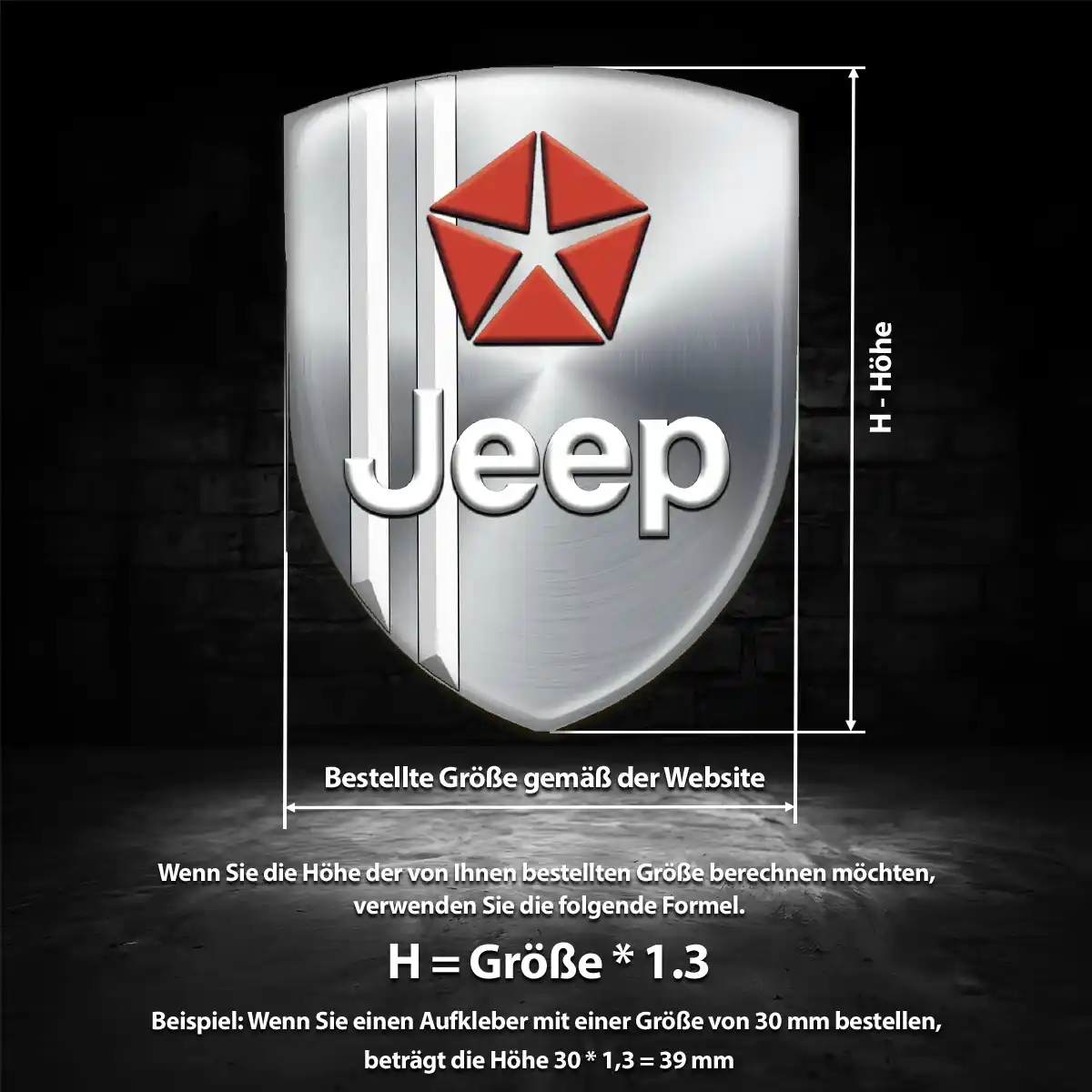 Jeep Emblem Auto Luxus-Edition