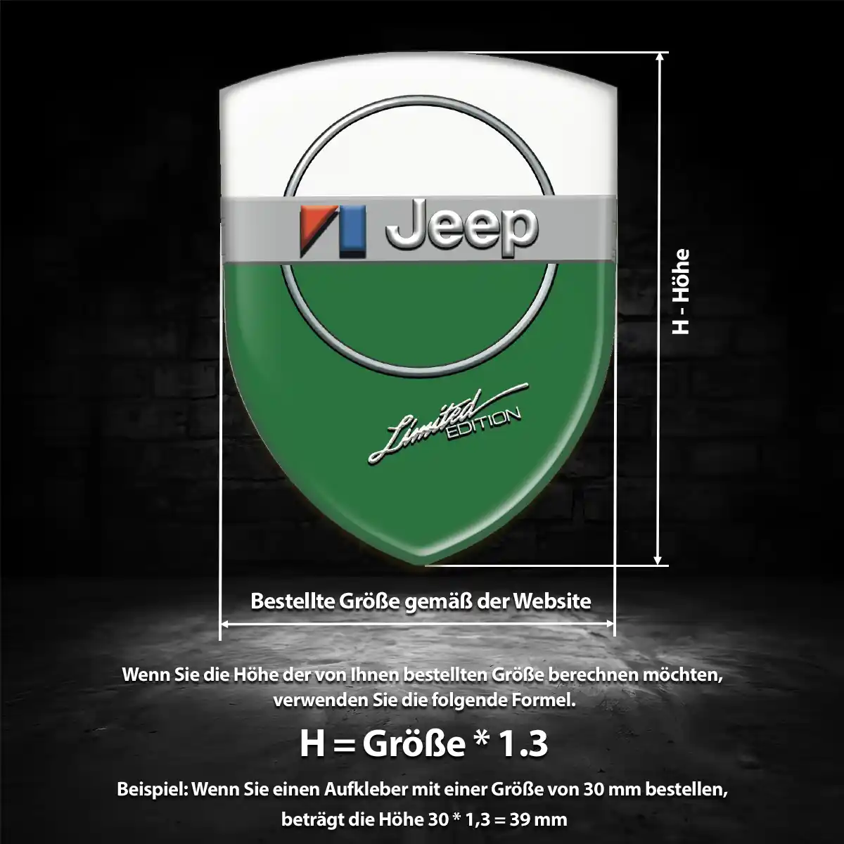 Jeep Emblem Auto Premiumqualität