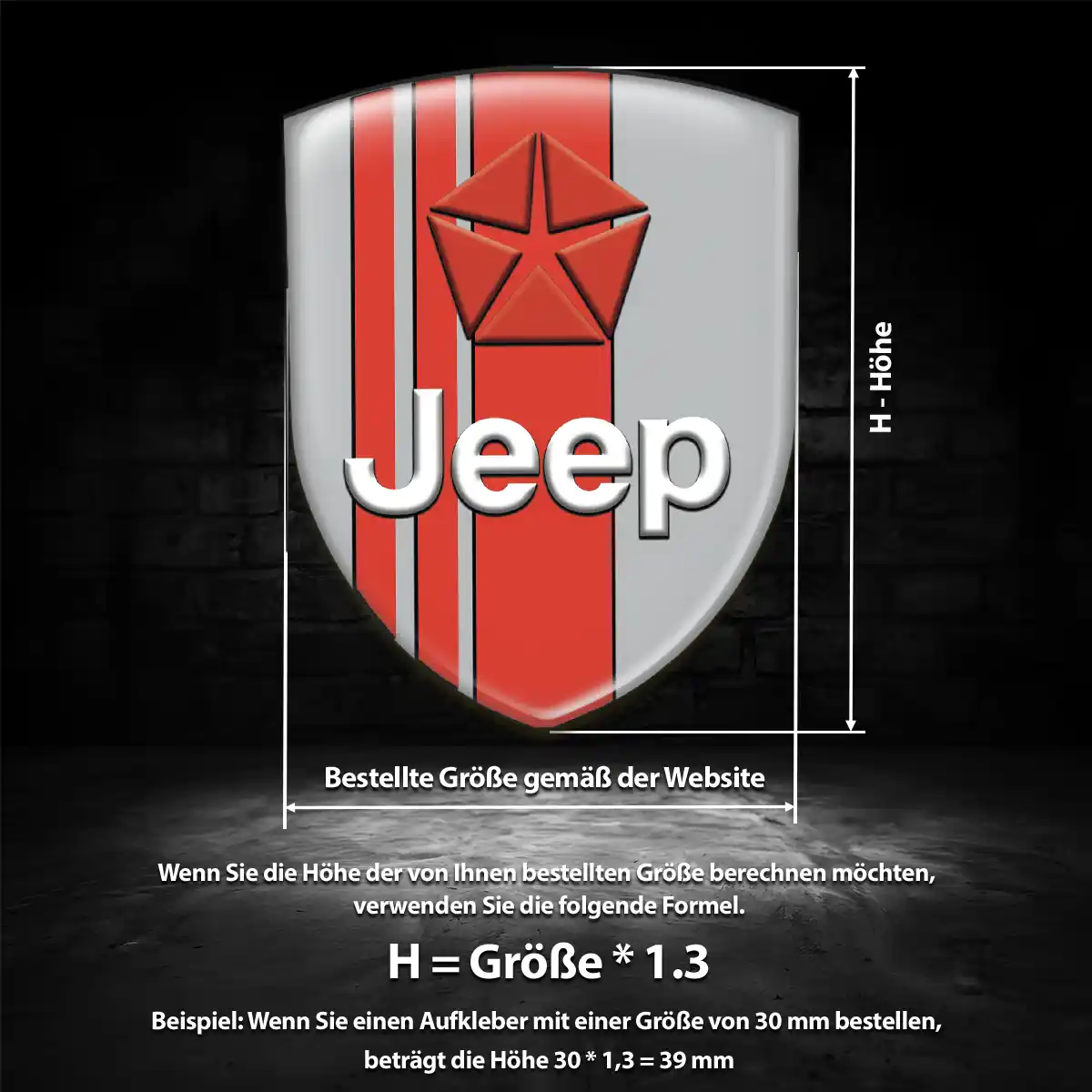 Jeep Emblem Auto Stilvolles Design