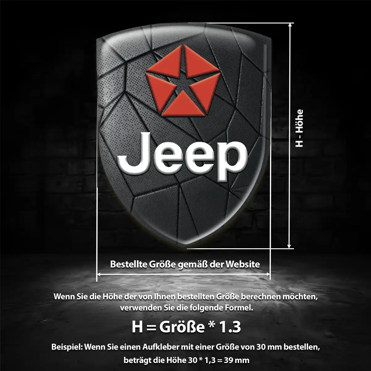 Jeep Emblem Auto Tuningfahrzeug