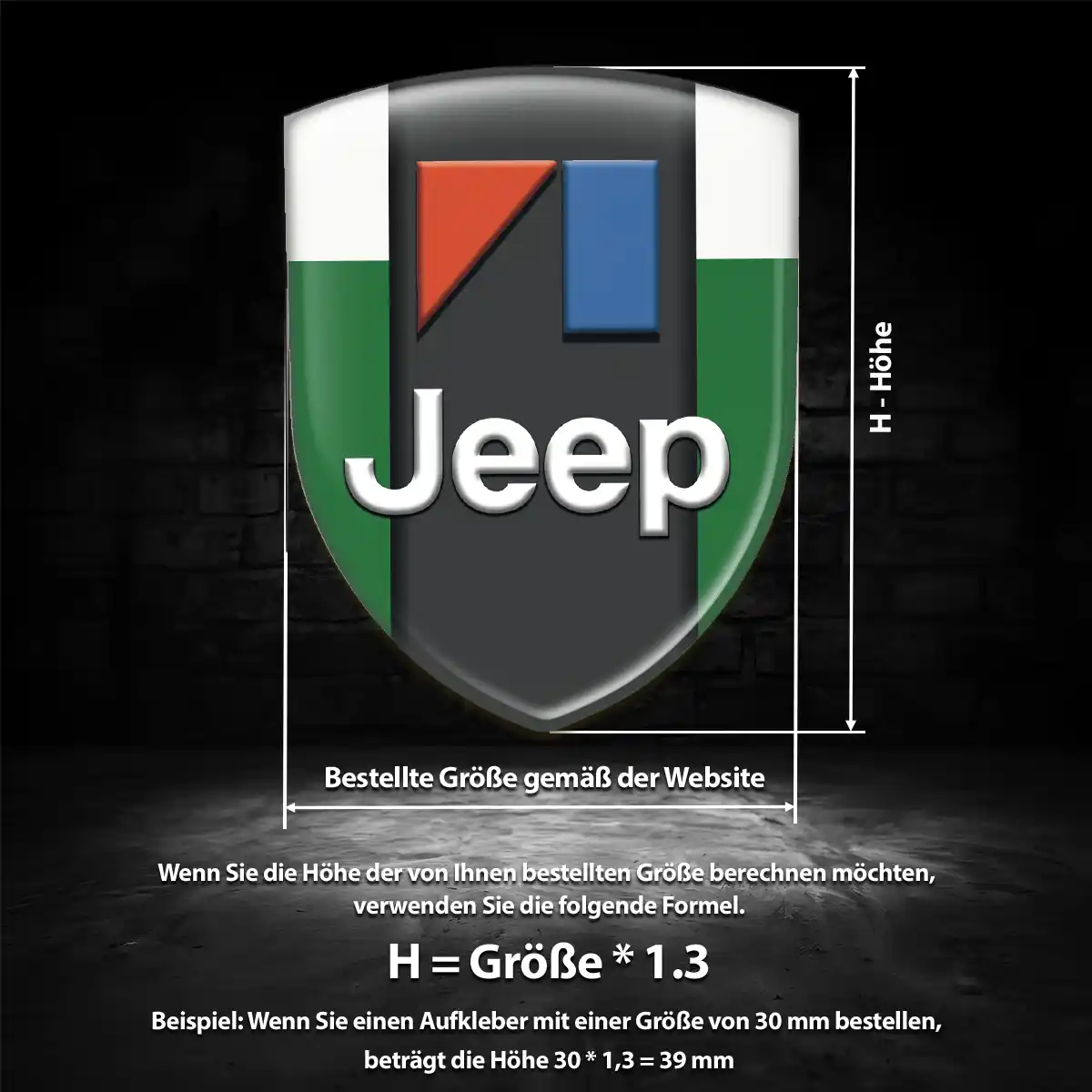 Jeep Emblem Hochwertiges Harz