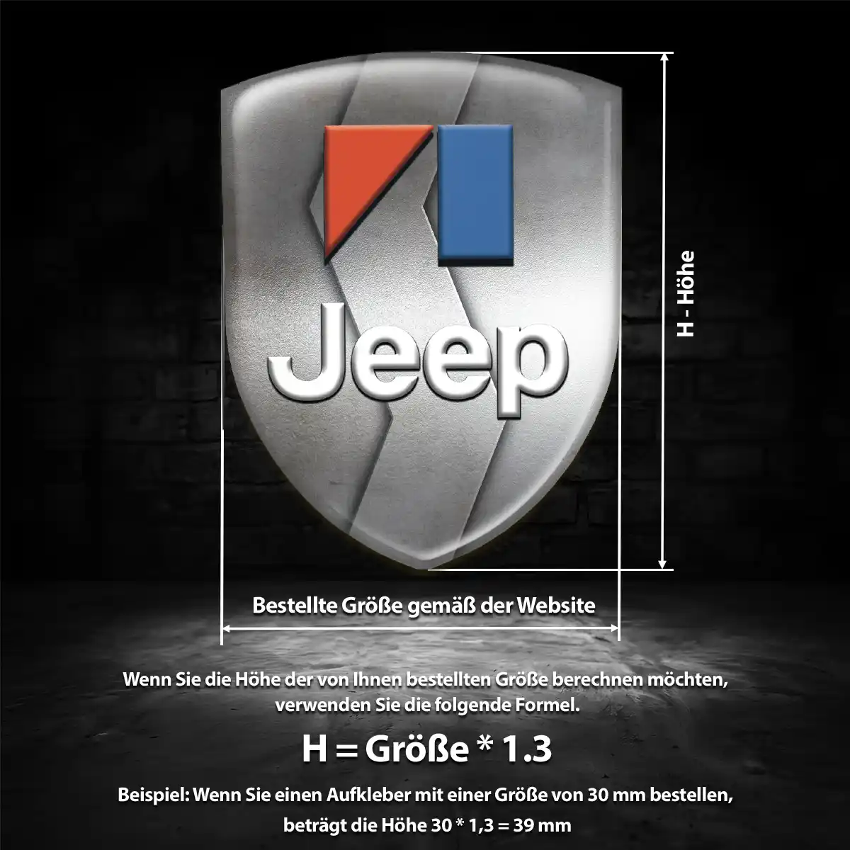 Jeep Emblem Wappen Aufkleber Ausdrucksstarkes Design