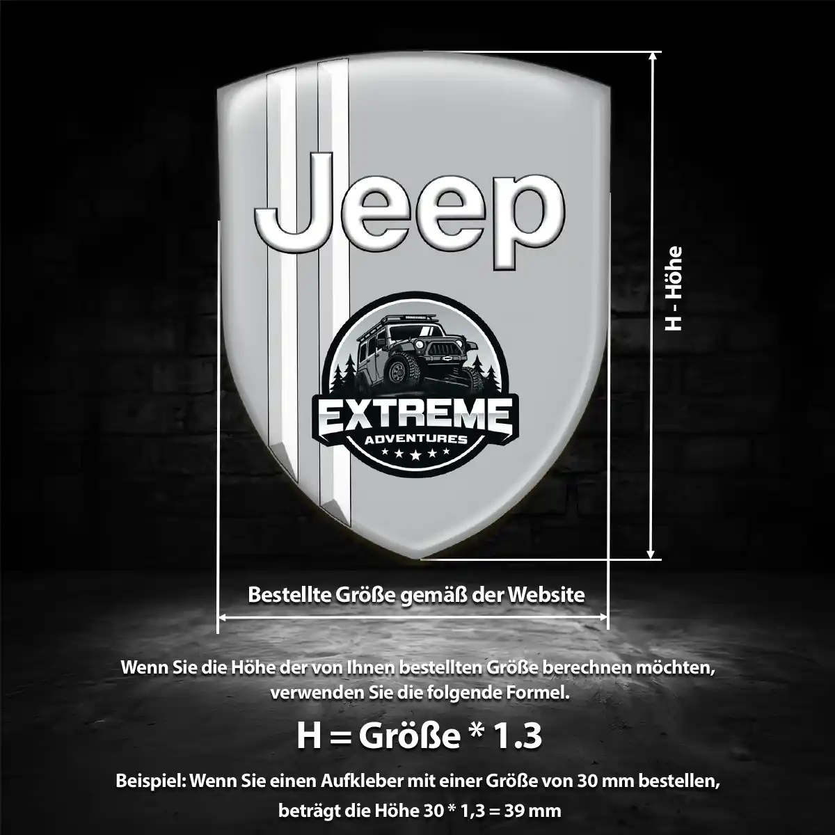 Jeep Emblem Wappen Aufkleber Auto Edles Design