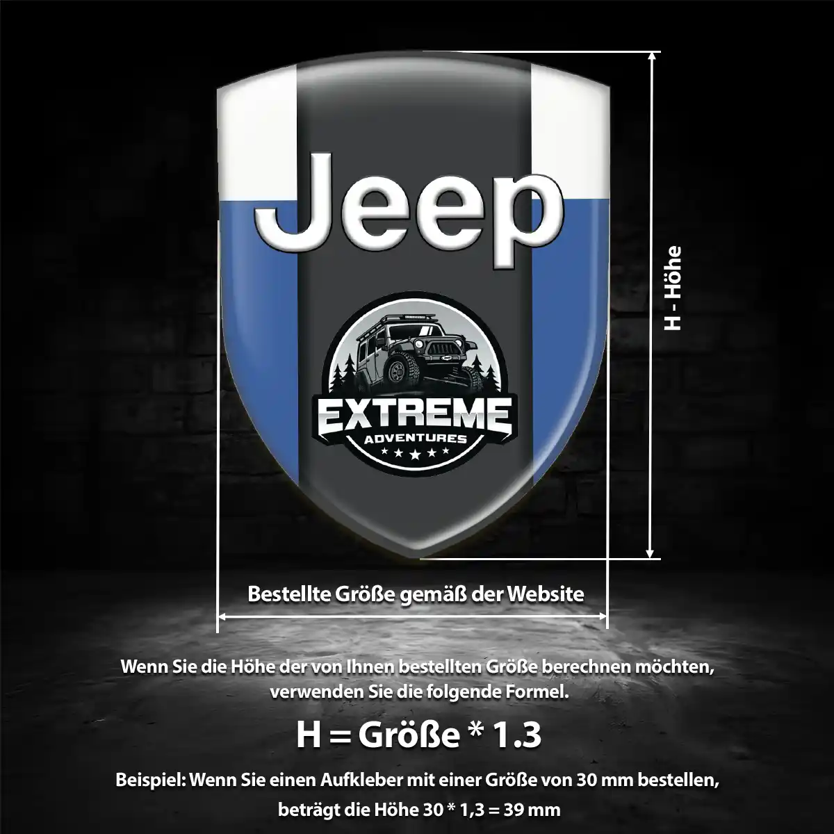 Jeep Emblem Wappen Aufkleber Auto Elegantes Design