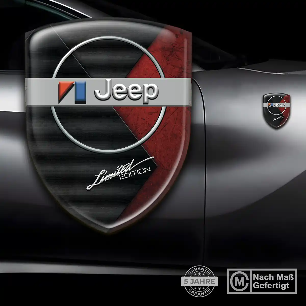 Jeep Emblem Wappen Aufkleber Auto Hochwertiges Harz