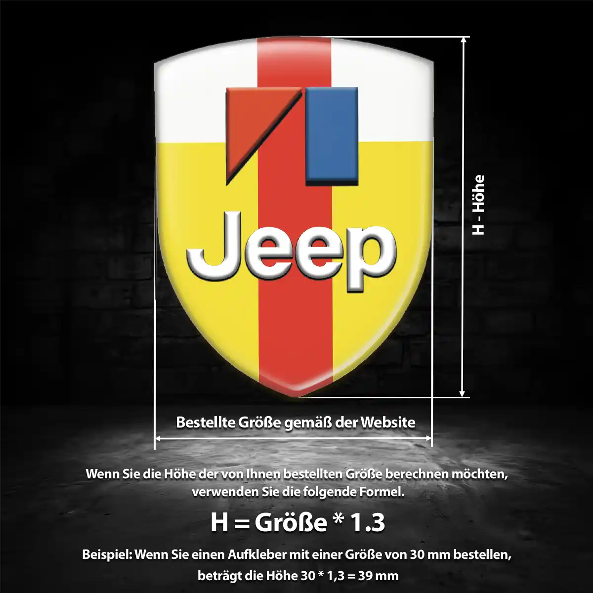 Jeep Emblem Wappen Aufkleber Auto Stilvolles Design