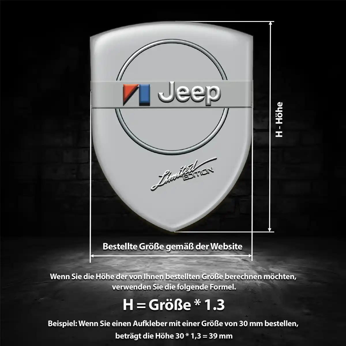 Jeep Emblem Wappen Aufkleber Auto Tuningfahrzeug
