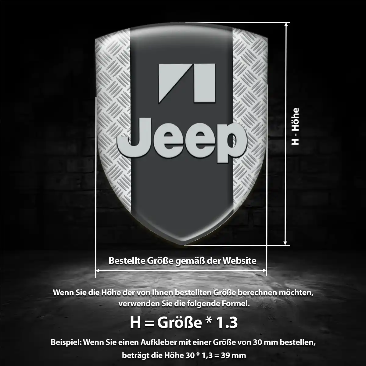 Jeep Emblem Wappen Aufkleber Edles Design